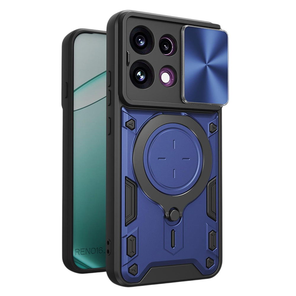 Kuori Oppo Reno16 F / Reno16 FS:lle, Techsuit, CamGuard Pro, Sininen
