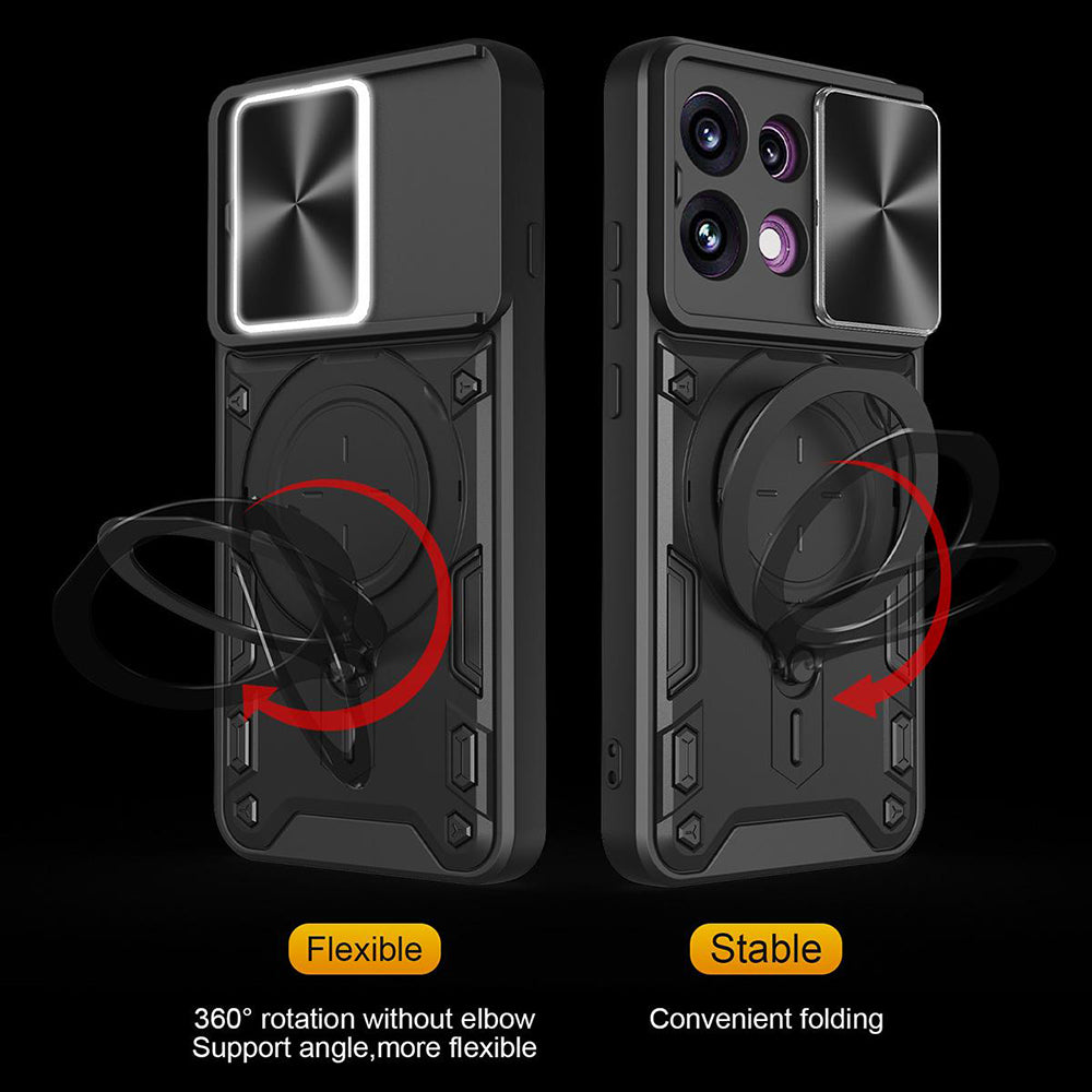 Kuori Oppo Reno16 F / Reno16 FS:lle, Techsuit, CamGuard Pro, Violetti