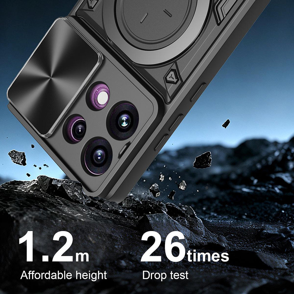 Kuori Oppo Reno16 F / Reno16 FS:lle, Techsuit, CamGuard Pro, Violetti