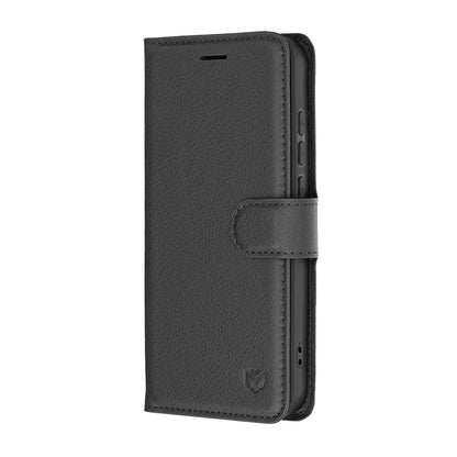 Kuori Oppo Reno16 Pro:lle, Techsuit, nahkainen folio, musta