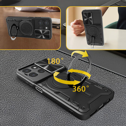 Kuori Oppo Reno16 / Reno16 Pro -puhelimelle, Techsuit, CamGuard Pro, Punainen