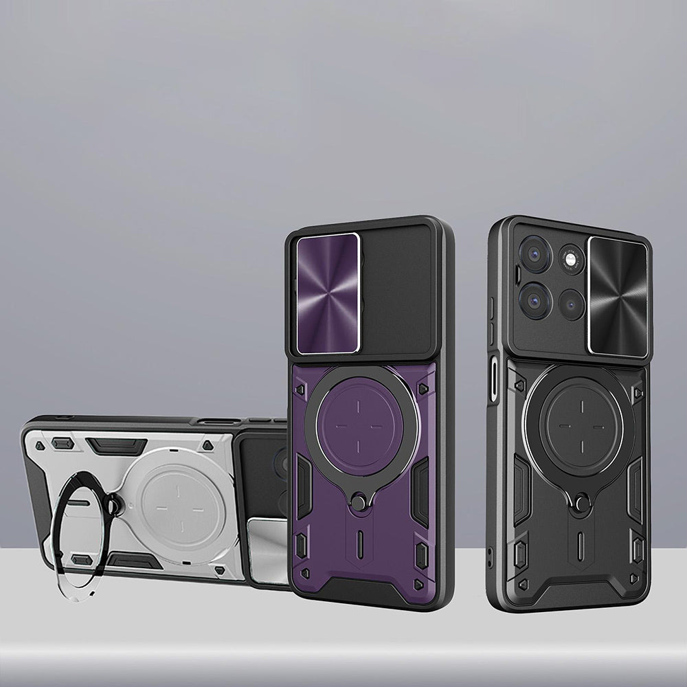 Kuori Oppo Reno16 / Reno16 Pro -puhelimelle, Techsuit, CamGuard Pro, Punainen