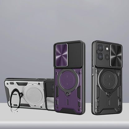 Kuori Oppo Reno16 / Reno16 Pro -puhelimelle, Techsuit, CamGuard Pro, Punainen