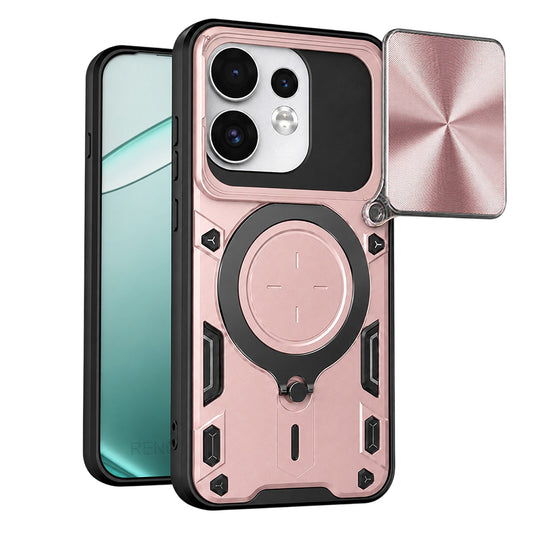 Kuori Oppo Reno16 / Reno16 Pro -puhelimelle, Techsuit, CamGuard Pro, vaaleanpunakultainen
