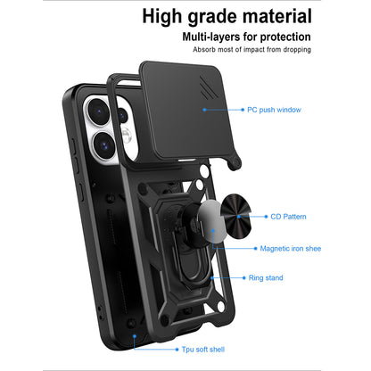 Case for Oppo Reno16 / Reno16 Pro, Techsuit, CamShield, Black