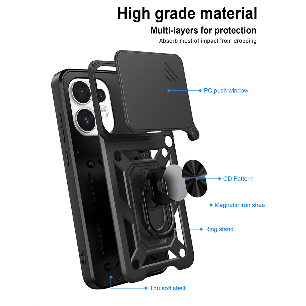 Kuori Oppo Reno16 / Reno16 Pro -puhelimelle, Techsuit, CamShield, Vihreä