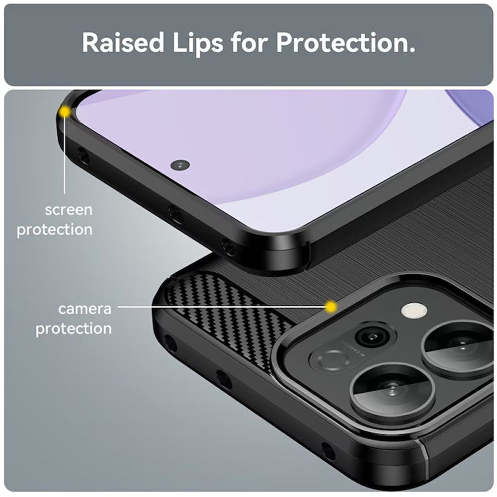 Kuori Oppo Reno16 / Reno16 Pro -puhelimelle, Techsuit, Hiili, Sininen
