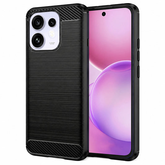Kuori Oppo Reno16 / Reno16 Pro -puhelimelle, Techsuit, Hiili, Musta