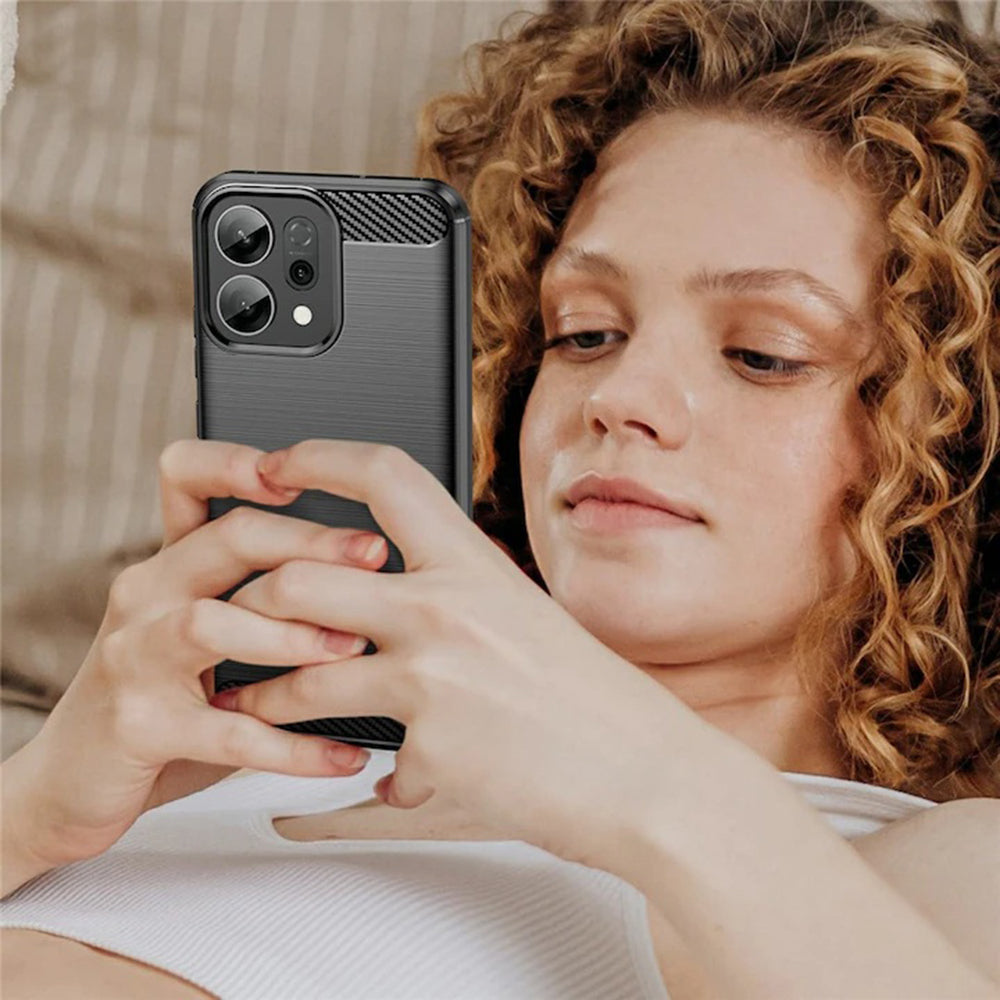 Case for Oppo Reno16 / Reno16 Pro, Techsuit, Carbon, Black