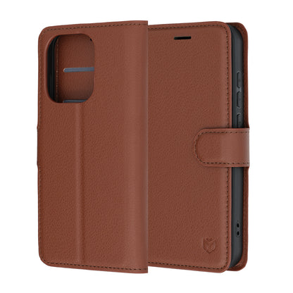 Case for Oppo Reno16 / Reno16 Pro, Techsuit, Leather Folio, Brown