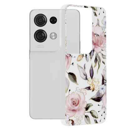 Kuori Oppo Reno8 Pro:lle, Techsuit, Marble, Valkoinen