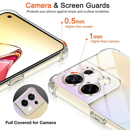 Case for Oppo Reno8, Techsuit, Shockproof Clear, Transparent