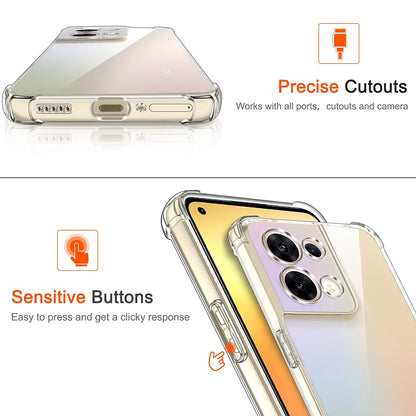 Case for Oppo Reno8, Techsuit, Shockproof Clear, Transparent