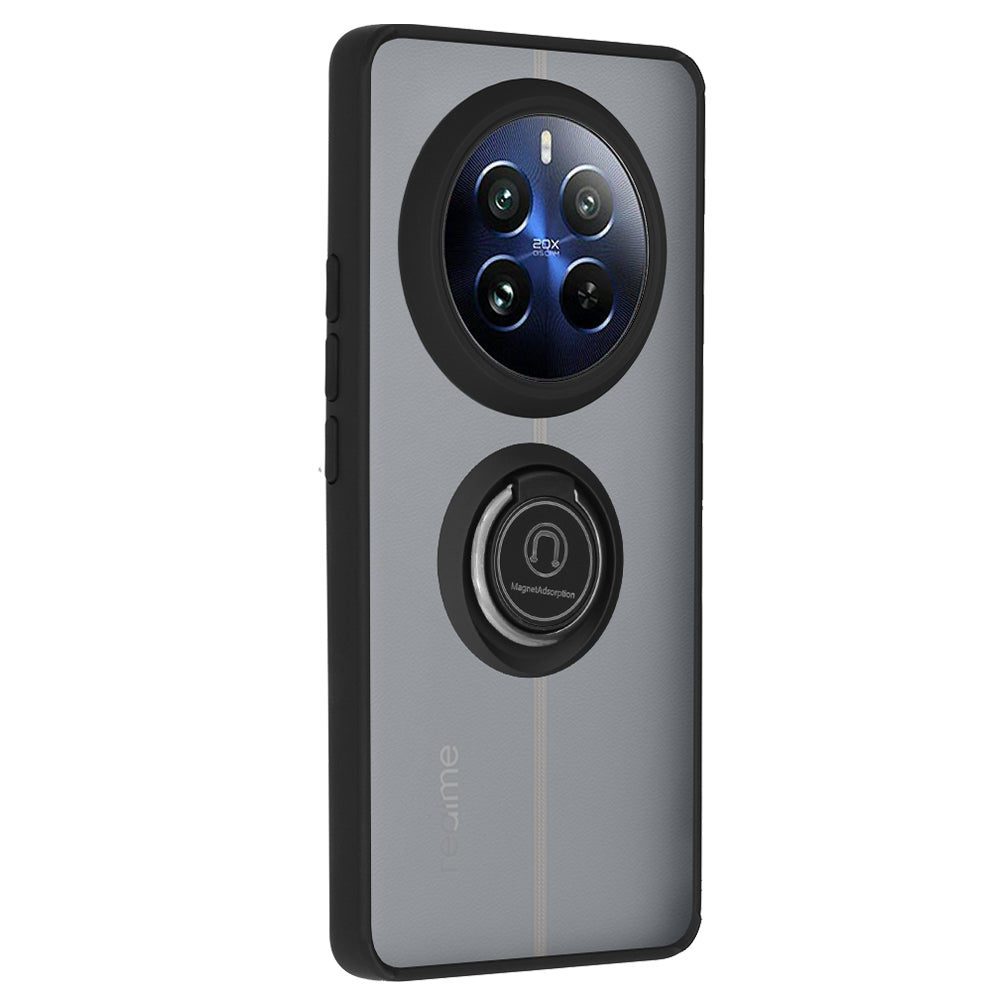 Kuori Realme 12 Pro / 12 Pro+:lle, Techsuit, Glinth, Musta