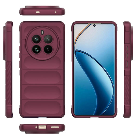 Kuori Realme 12 Pro / 12 Pro+, Techsuit, Magic Shield, Viininpunainen