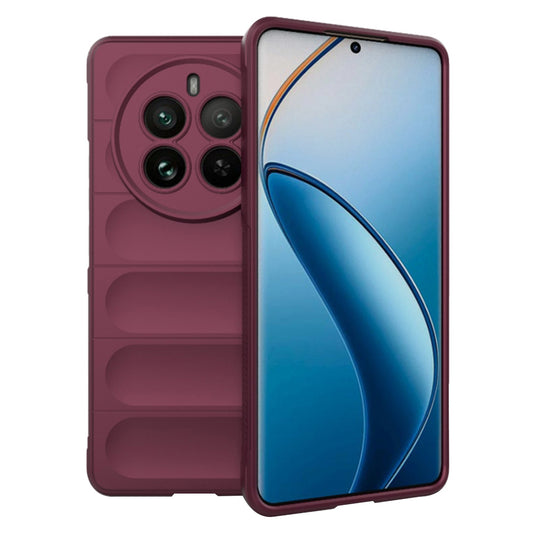 Kuori Realme 12 Pro / 12 Pro+, Techsuit, Magic Shield, Viininpunainen