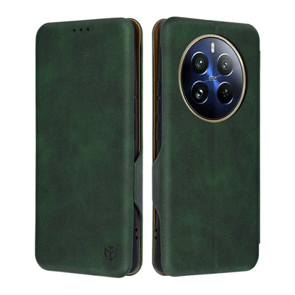 Kuori Realme 12 Pro / 12 Pro+, Techsuit, Safe Wallet Plus, Vihreä