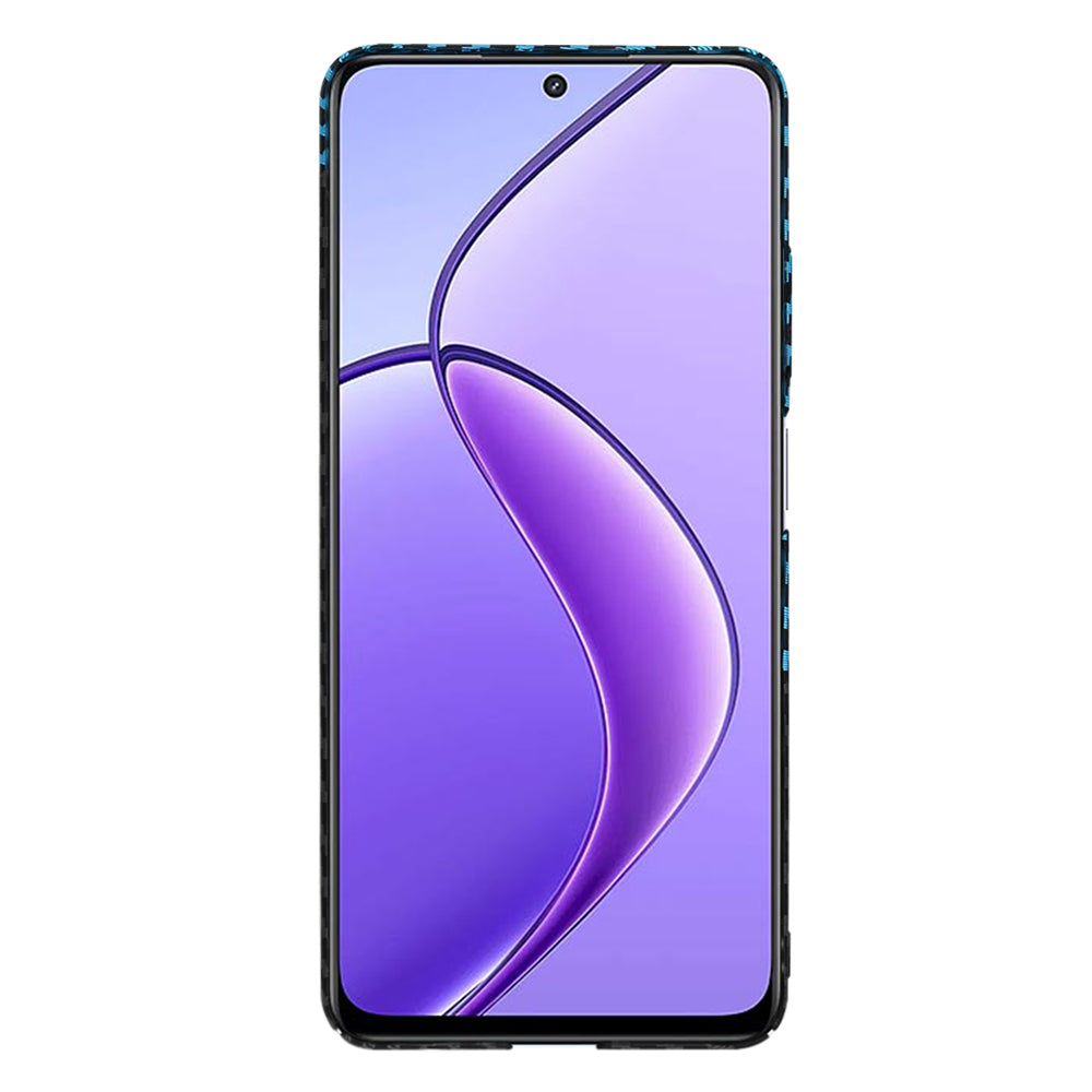 Kuori Realme 12x / 12:lle, Techsuit, Carbonite FiberShell, Musta Bleu