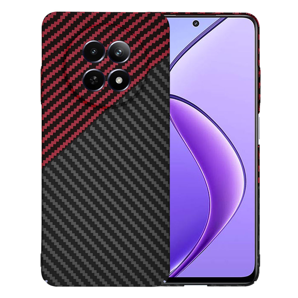 Kuori Realme 12x / 12:lle, Techsuit, Carbonite FiberShell, Musta Punainen