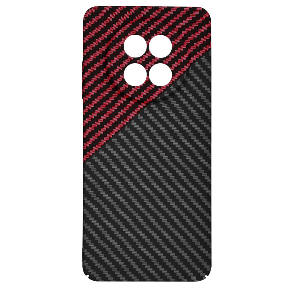 Kuori Realme 12x / 12:lle, Techsuit, Carbonite FiberShell, Musta Punainen