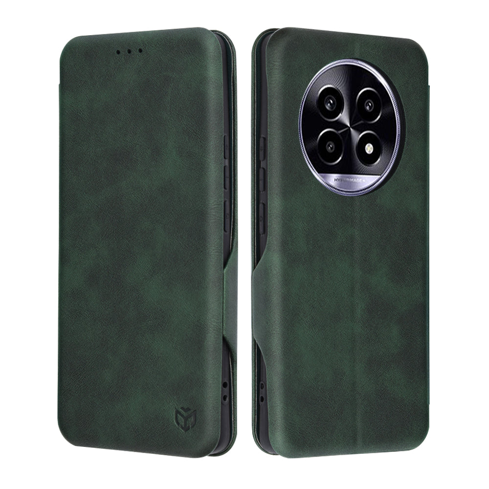Case for Realme 13 Pro / 13 Pro+, Techsuit, Safe Wallet Plus, Green