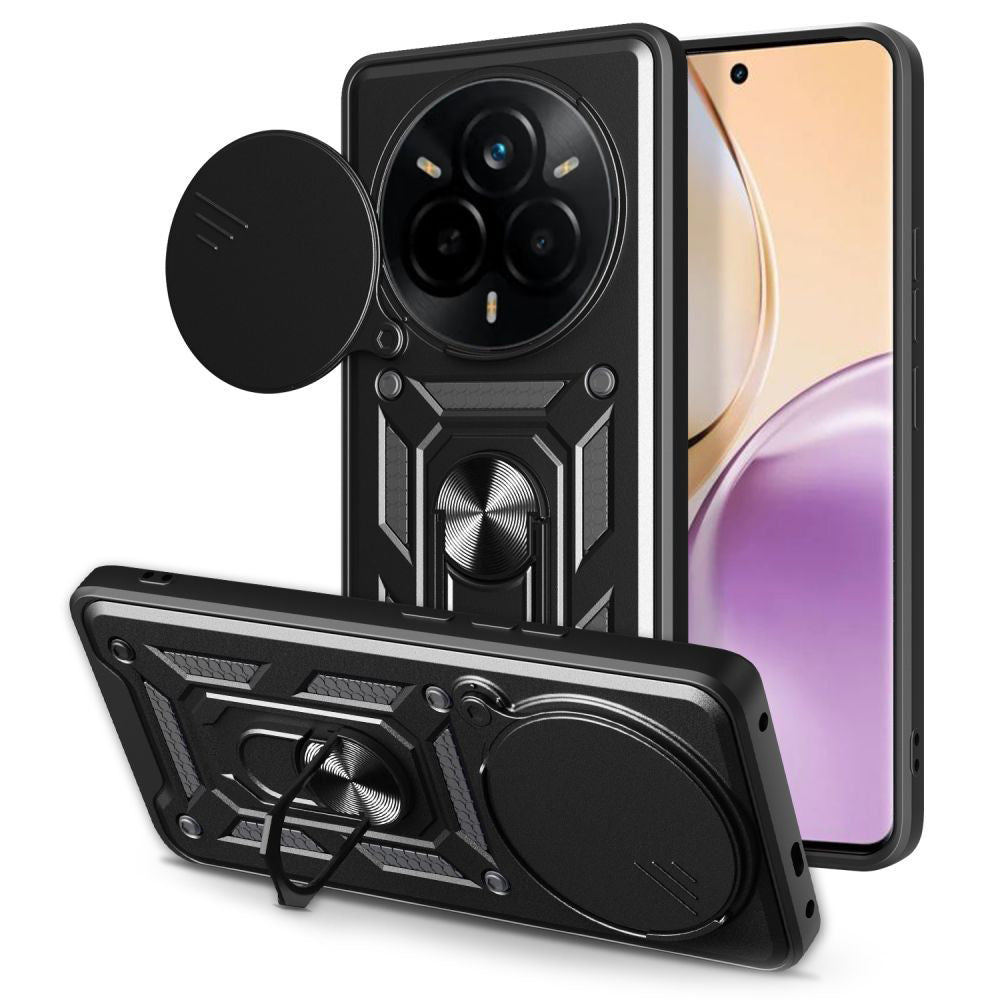 Kuori Realme 14 Pro:lle, Techsuit, CamShield, Musta