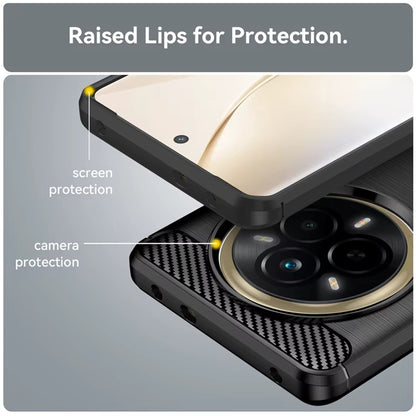 Kuori Realme 14 Pro:lle, Techsuit, Hiili, Musta