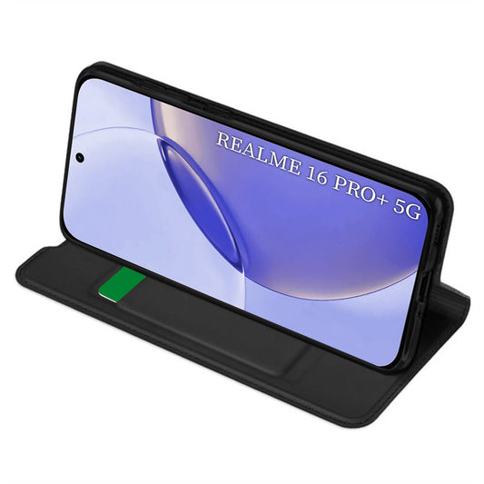 Kotelo Realme 16 Prolle, Techsuit, Magskin Book, Musta