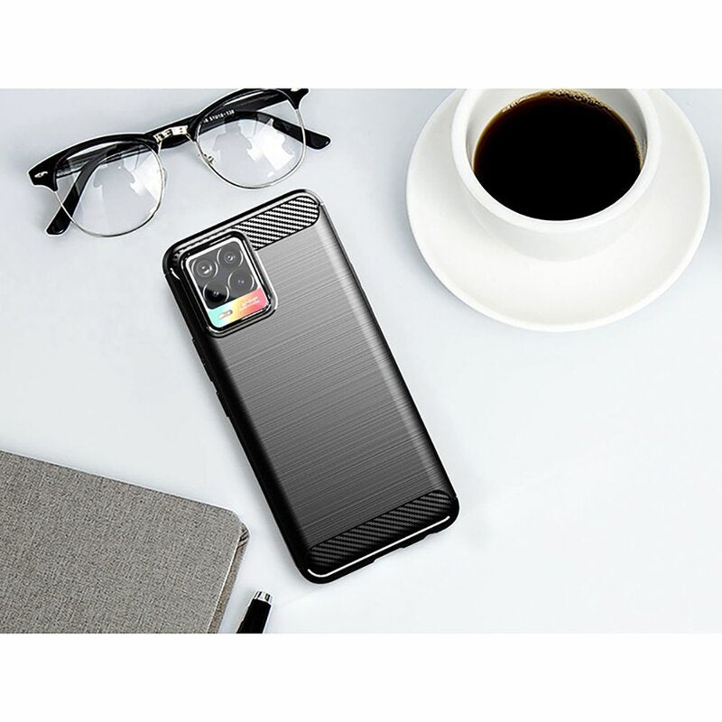 Case for Realme 8 Pro / 8, Techsuit, Carbon, Black
