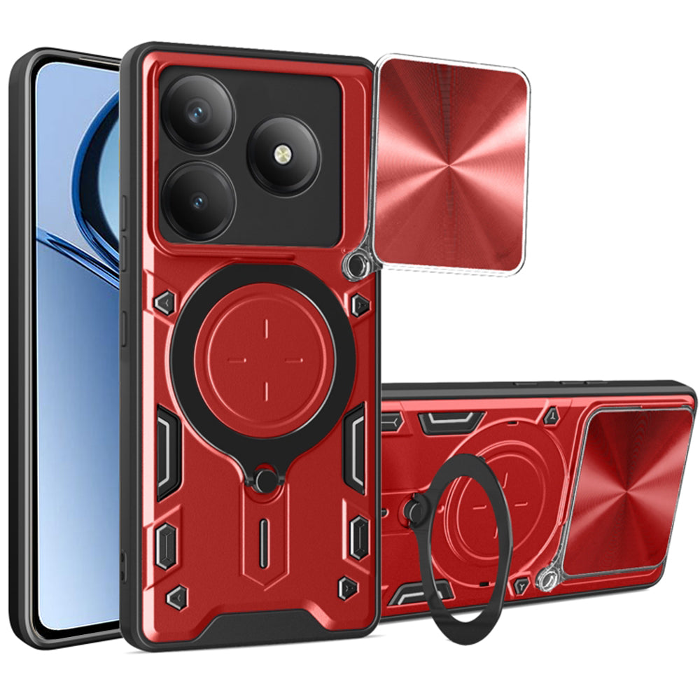 Kuori Realme C63 / C61:lle, Techsuit, CamGuard Pro, Punainen