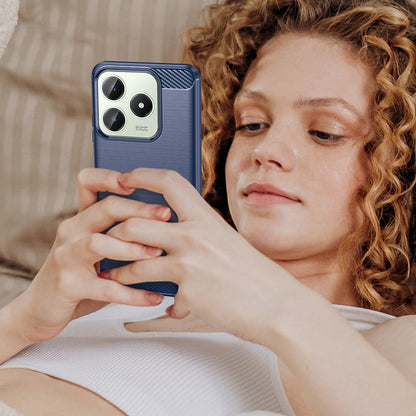 Kuori Realme C63 / C61:lle, Techsuit, Hiili, Sininen