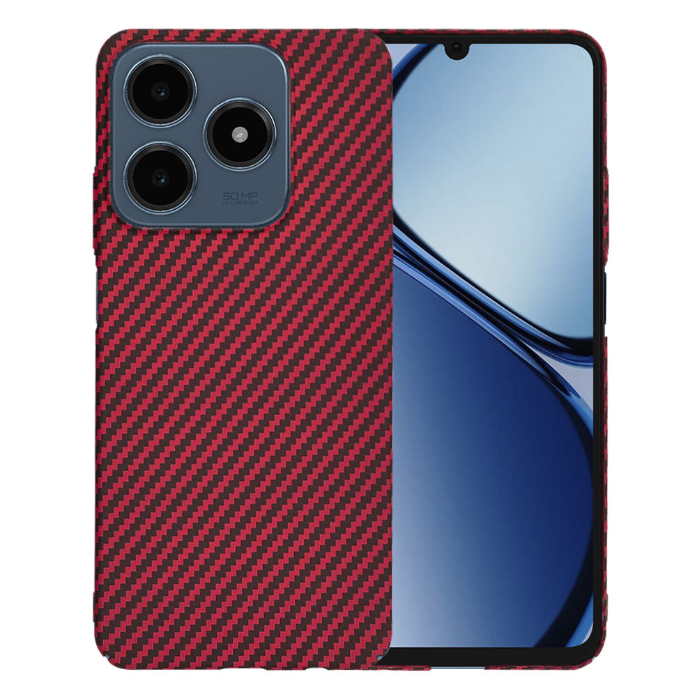 Kuori Realme C63 / C61:lle, Techsuit, Carbonite FiberShell, Punainen