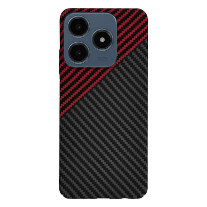 Kuori Realme C63 / C61:lle, Techsuit, Carbonite FiberShell, Musta Punainen