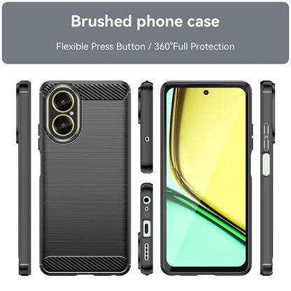 Kuori Realme C67 4G:lle, Techsuit, Hiili, Musta