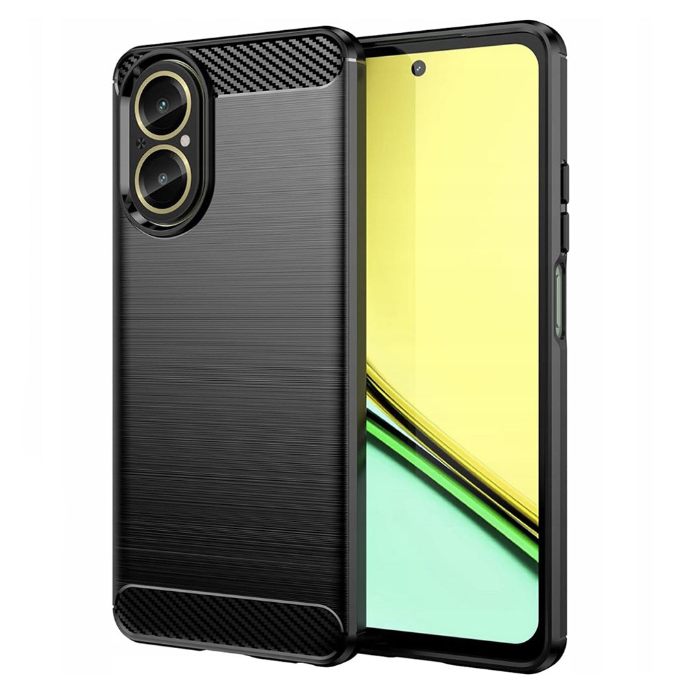 Kuori Realme C67 4G:lle, Techsuit, Hiili, Musta
