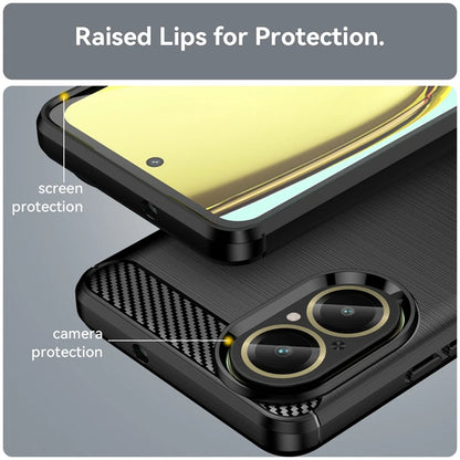 Kuori Realme C67 4G:lle, Techsuit, Hiili, Musta