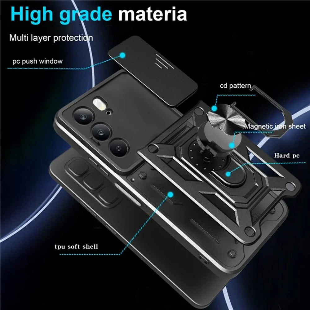 Kuori Realme C75 5G / 14x:lle, Techsuit, CamShield, Musta