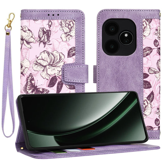 Kuori Realme GT 6T / GT 6:lle, Techsuit, FlipCraft, Violetti