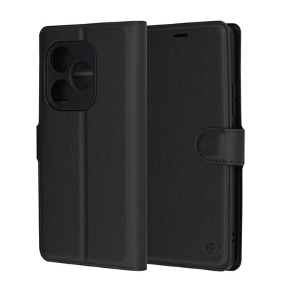 Case for Realme GT 6T / GT 6, Techsuit, Leather Folio, Black