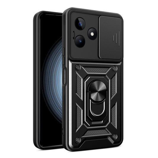 Kuori Realme Note 50 / C51:lle, Techsuit, CamShield, Musta