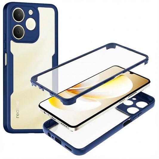 Suojakotelo Realme Note 70T:lle, Techsuit, ColorVerse 360, Sininen