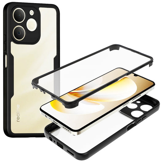 Suojakotelo Realme Note 70T:lle, Techsuit, ColorVerse 360, Musta