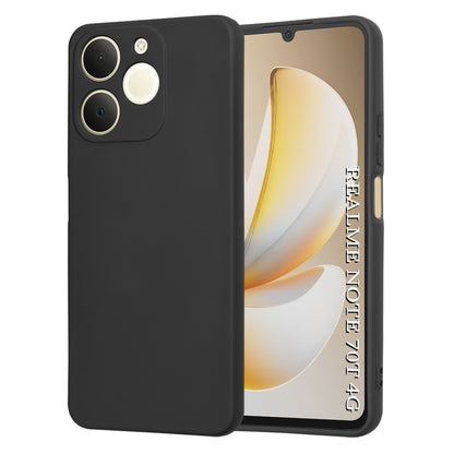 Kotelo Realme Note 70T:lle, Techsuit, SoftFlex, Musta