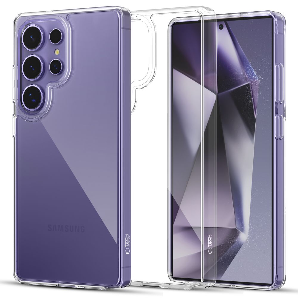 Kuori Samsung Galaxy S25 Ultra S938:lle, Tech-Protect, Flexair Hybrid, Läpinäkyvä
