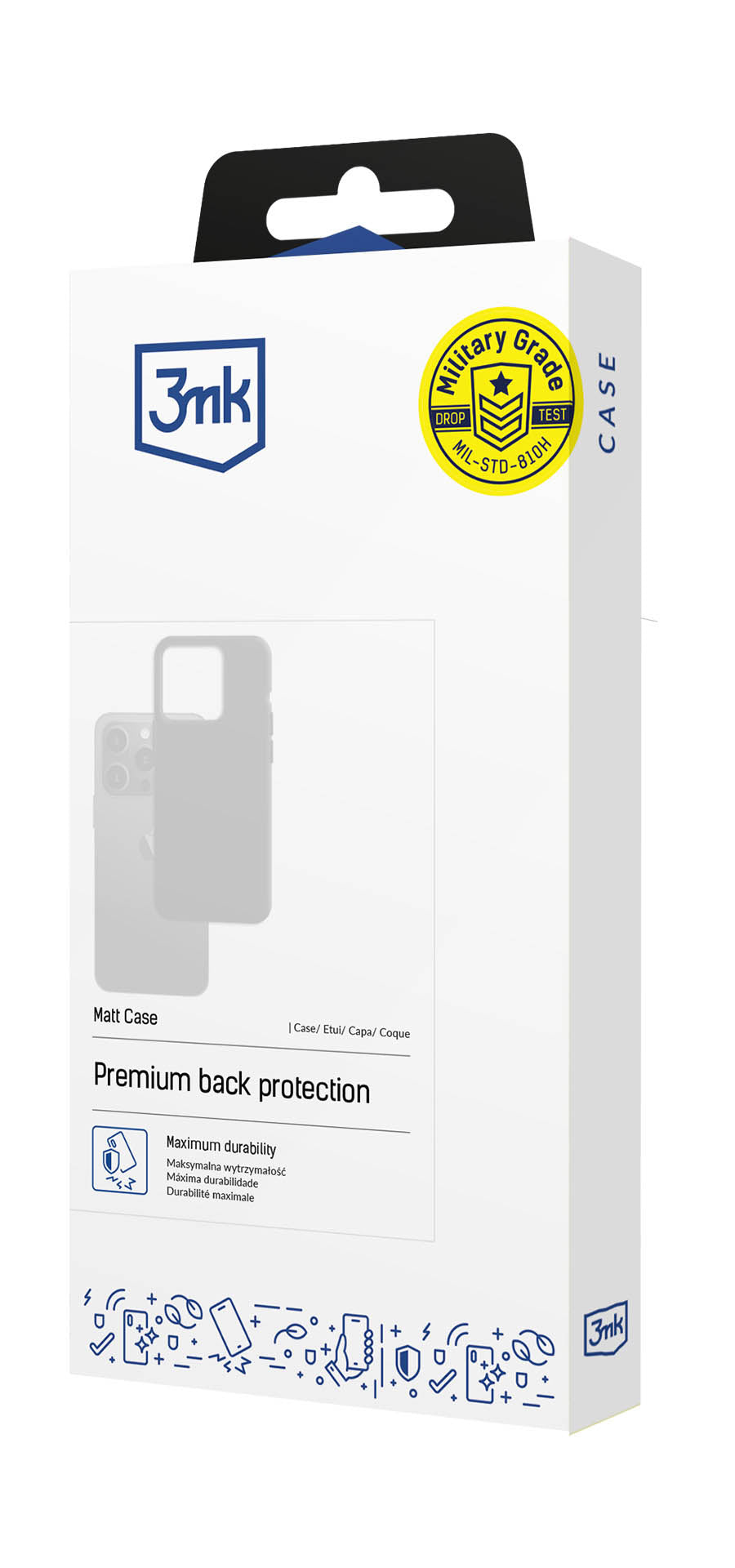 Suojakotelo Samsung Galaxy A16 5G A166 / A16 4G A165, 3MK, Matta Musta