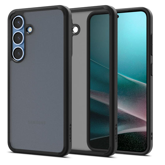 Kuori Samsung Galaxy S25 S931:lle, Spigen, Ultra Hybrid, Matta Musta ACS09007
