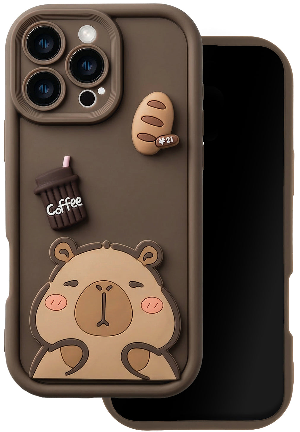 Kuori Samsung Galaxy S25 Ultra S938:lle, OEM, Ultra Trendy 3D Capybara, Ruskea