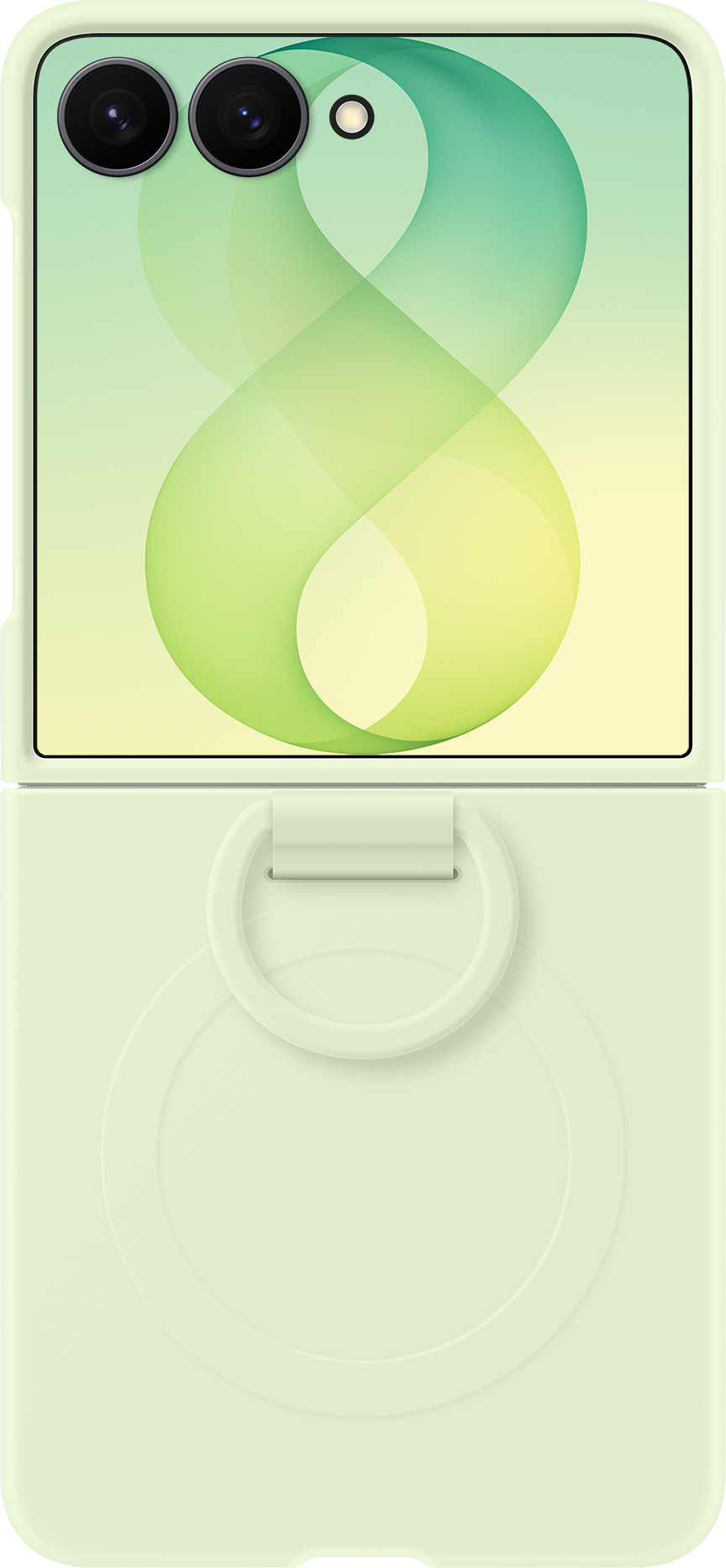 Kuori Samsung Galaxy Z Flip8 F776:lle, silikonisormusmagneetti, vihreä EF-EF776CGEGWW