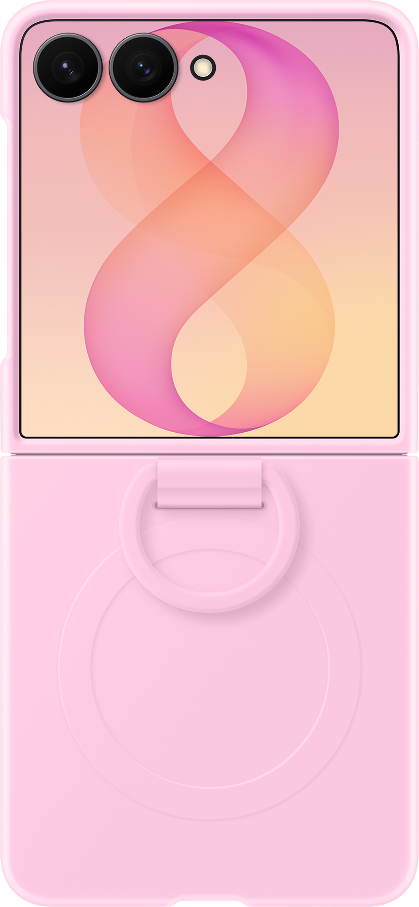 Kuori Samsung Galaxy Z Flip8 F776:lle, Silicone Ring Magnet, Vaaleanpunainen EF-EF776CVEGWW