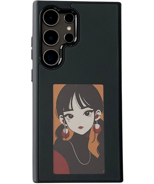Kuori Samsung Galaxy S24 Ultra S928:lle, OEM, Mukautettu E-Ink-näyttö, Musta